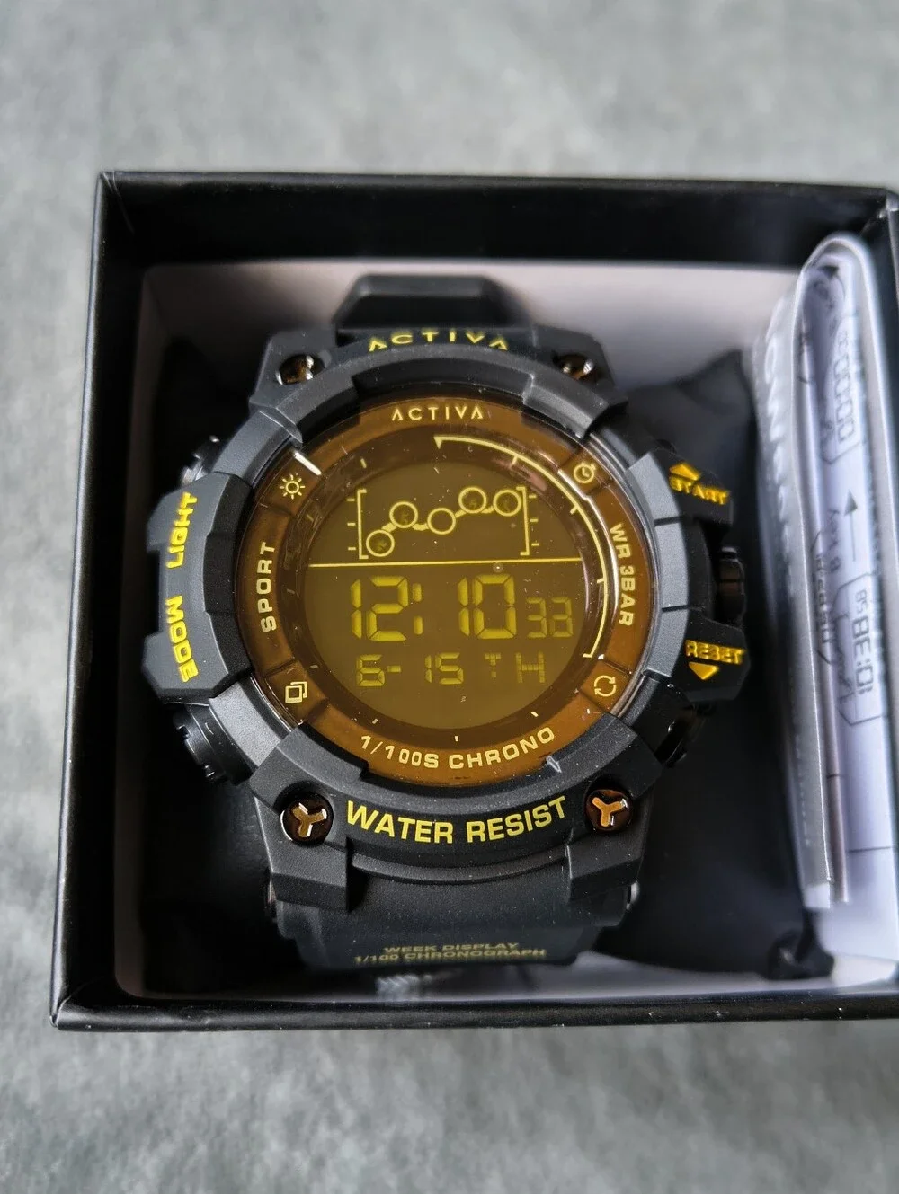 Activa Summit X Invicta Unisex Digital Watch - 50mm. Black (ACW8082-026)